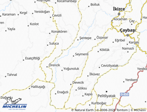 MICHELIN Seymenli map - ViaMichelin