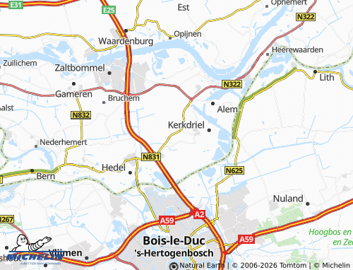 Carte MICHELIN Velddriel - ViaMichelin