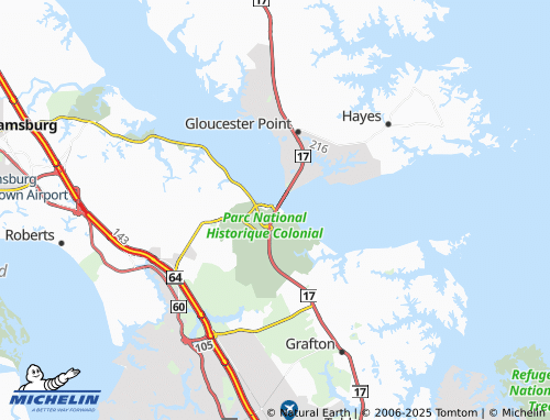 MICHELIN Yorktown map - ViaMichelin