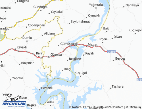 MICHELIN Korulu map - ViaMichelin