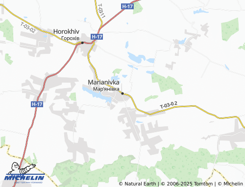 MICHELIN Marianivka map - ViaMichelin