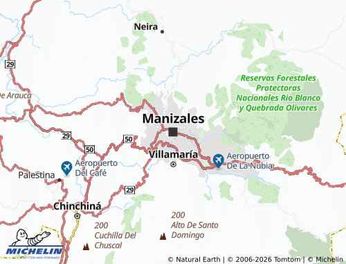 Mapa MICHELIN Manizales - ViaMichelin
