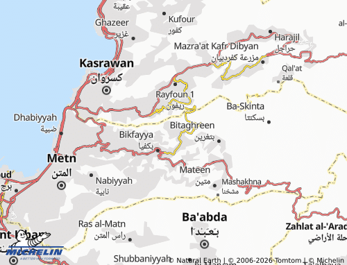 Mapa MICHELIN Ayn al-Kharroubah - ViaMichelin