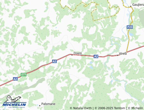 MICHELIN Dzeņi map - ViaMichelin