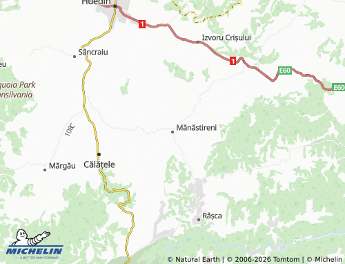 MICHELIN Mănăstireni map - ViaMichelin