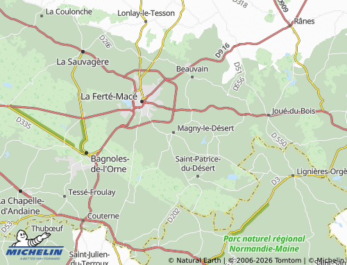 MICHELIN Magny-le-Désert map - ViaMichelin