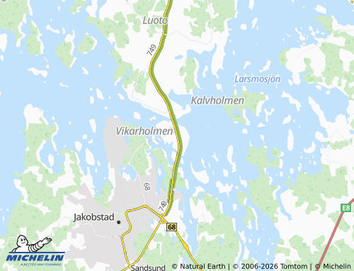 Kaart MICHELIN Vikarholmen - ViaMichelin