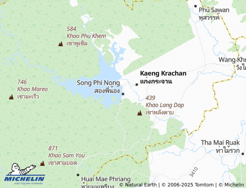 MICHELIN Song Phi Nong map - ViaMichelin
