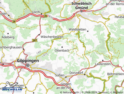 MICHELIN Ottenbach map - ViaMichelin