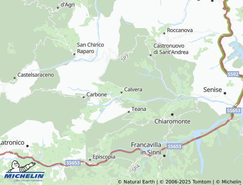 MICHELIN Calvera map - ViaMichelin