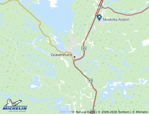 Kaart MICHELIN Gravenhurst - ViaMichelin