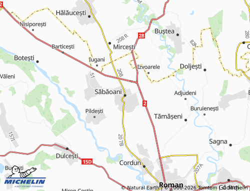 Mappa MICHELIN Săbăoani - ViaMichelin