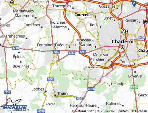 MICHELIN Leernes map - ViaMichelin