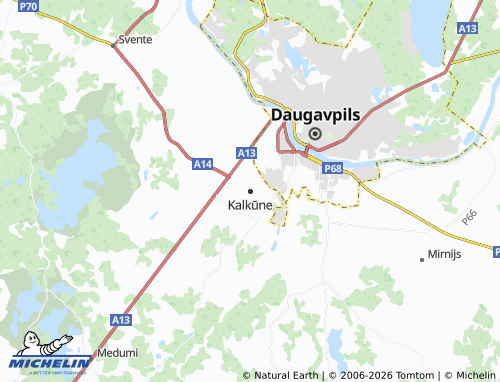 Mapa MICHELIN Kalkūnes pagasts - ViaMichelin