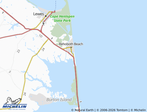 Kaart MICHELIN Dewey Beach - ViaMichelin