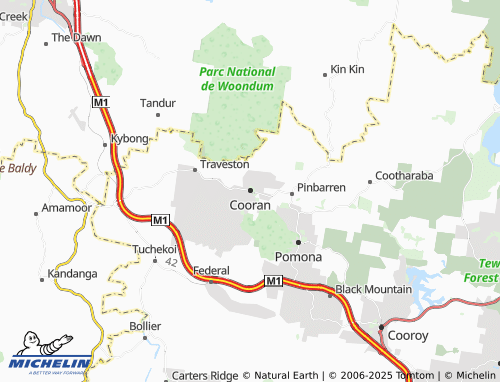 MICHELIN Cooran map - ViaMichelin