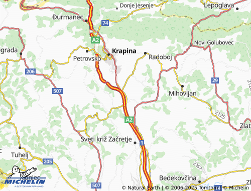 MICHELIN Velika Ves map - ViaMichelin