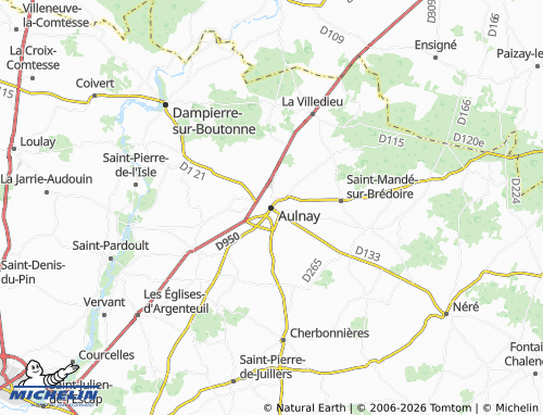 Mapa MICHELIN Aulnay - ViaMichelin