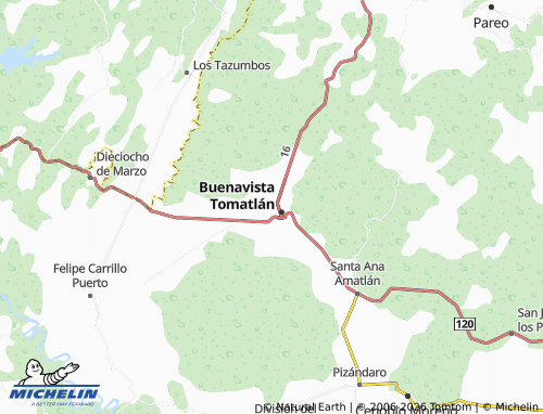 Mapa MICHELIN Emiliano Zapata - ViaMichelin