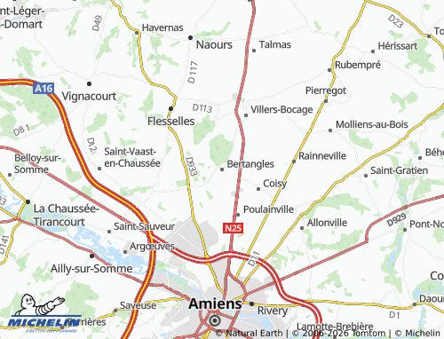 Carte MICHELIN Bertangles - ViaMichelin