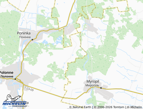 Carte MICHELIN Kotiurzhyntsi - ViaMichelin