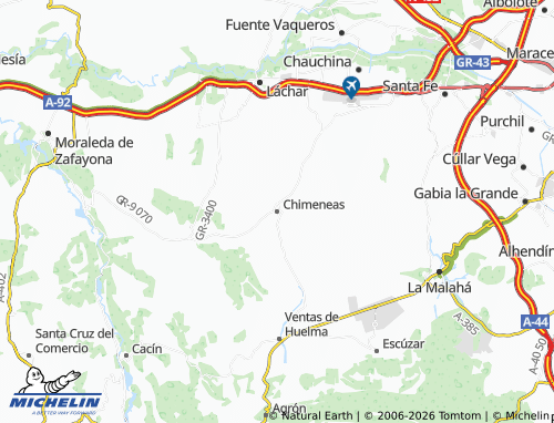 MICHELIN Chimeneas map - ViaMichelin