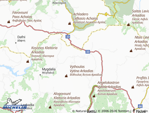 MICHELIN Prasino map - ViaMichelin