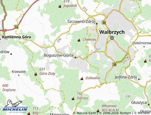 MICHELIN Boguszów-Gorce map - ViaMichelin