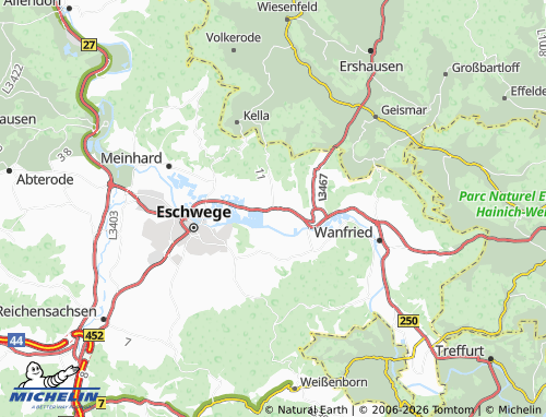 Mapa MICHELIN Schwebda - ViaMichelin