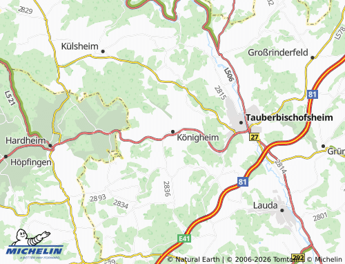 Mapa MICHELIN Königheim - ViaMichelin