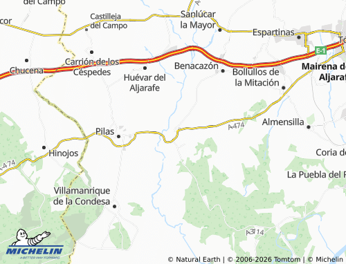 MICHELIN Aznalcázar map - ViaMichelin