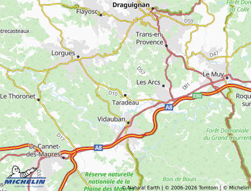 Carte MICHELIN Taradeau - ViaMichelin