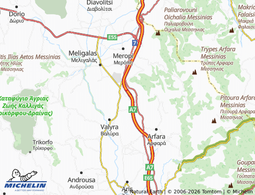 MICHELIN Skala map - ViaMichelin