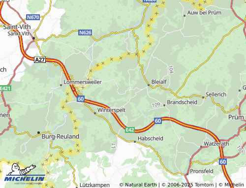 MICHELIN Winterscheid map - ViaMichelin