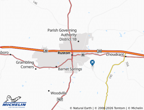 Mapa MICHELIN Ruston - ViaMichelin