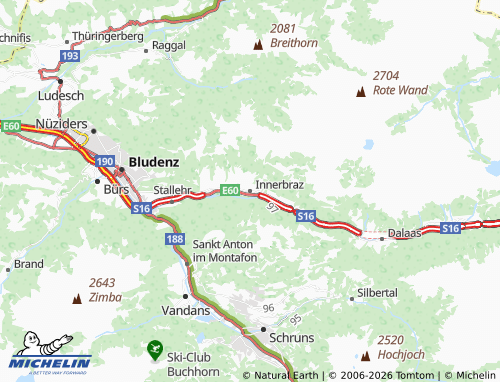 Mapa MICHELIN Innerbraz - ViaMichelin