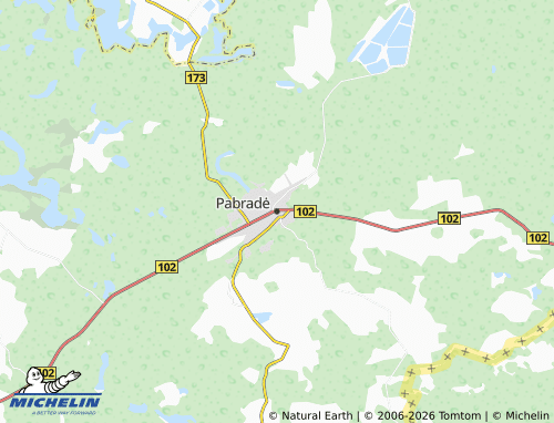 Kaart MICHELIN Pabradė - ViaMichelin