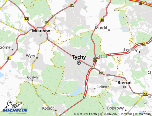 Mappa MICHELIN Stare Tychy - ViaMichelin