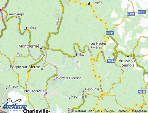 Mappa MICHELIN Thilay - ViaMichelin
