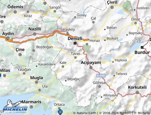 Mapa MICHELIN Tavas - ViaMichelin