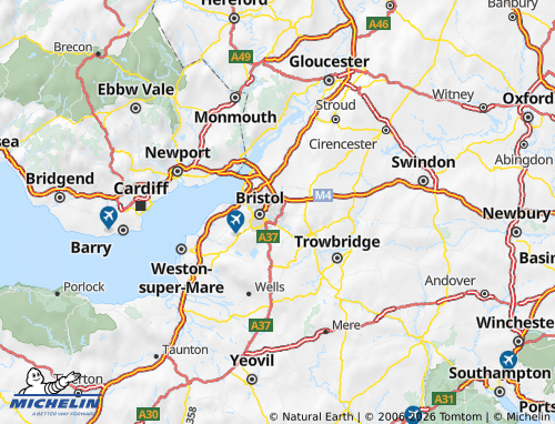 Mappa MICHELIN Gloucestershire Meridionale - ViaMichelin