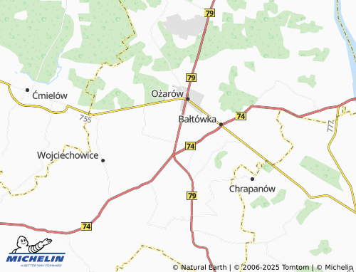MICHELIN Wyszmontów map - ViaMichelin