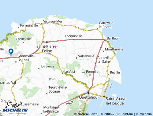 MICHELIN Valcanville map - ViaMichelin