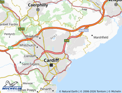 Mappa MICHELIN Llanedeyrn - ViaMichelin