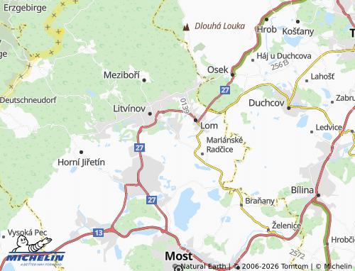 Mappa MICHELIN Louka u Litvínova - ViaMichelin