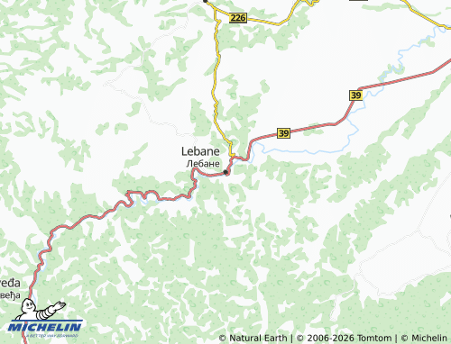 Mapa MICHELIN Lebane - ViaMichelin