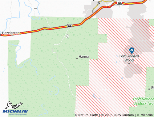 MICHELIN Hanna map - ViaMichelin