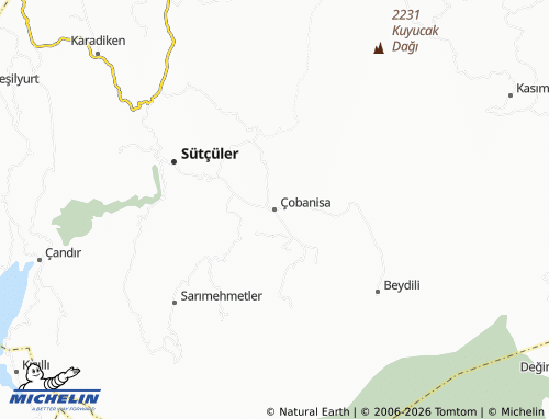 Mappa MICHELIN Çobanisa - ViaMichelin