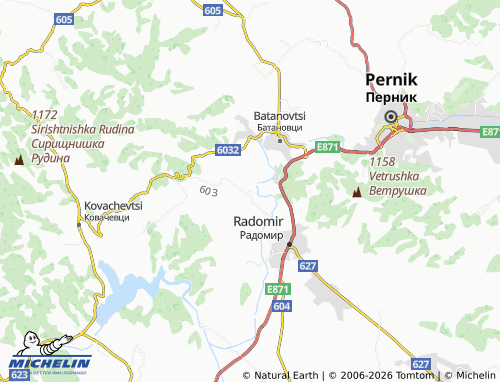 Carte MICHELIN Kopanitsa - ViaMichelin
