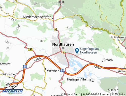 MICHELIN Nordhausen map - ViaMichelin
